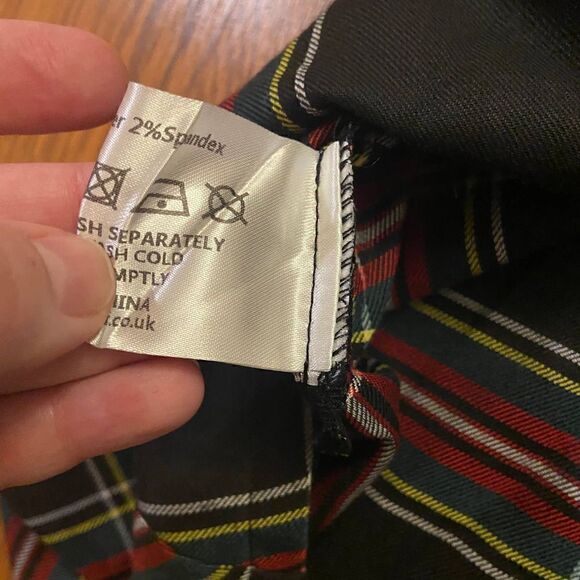 Collectif ModCloth x Collectif Dignity on Display Midi Dress Black Plaid Size 10 - Picture 6 of 8